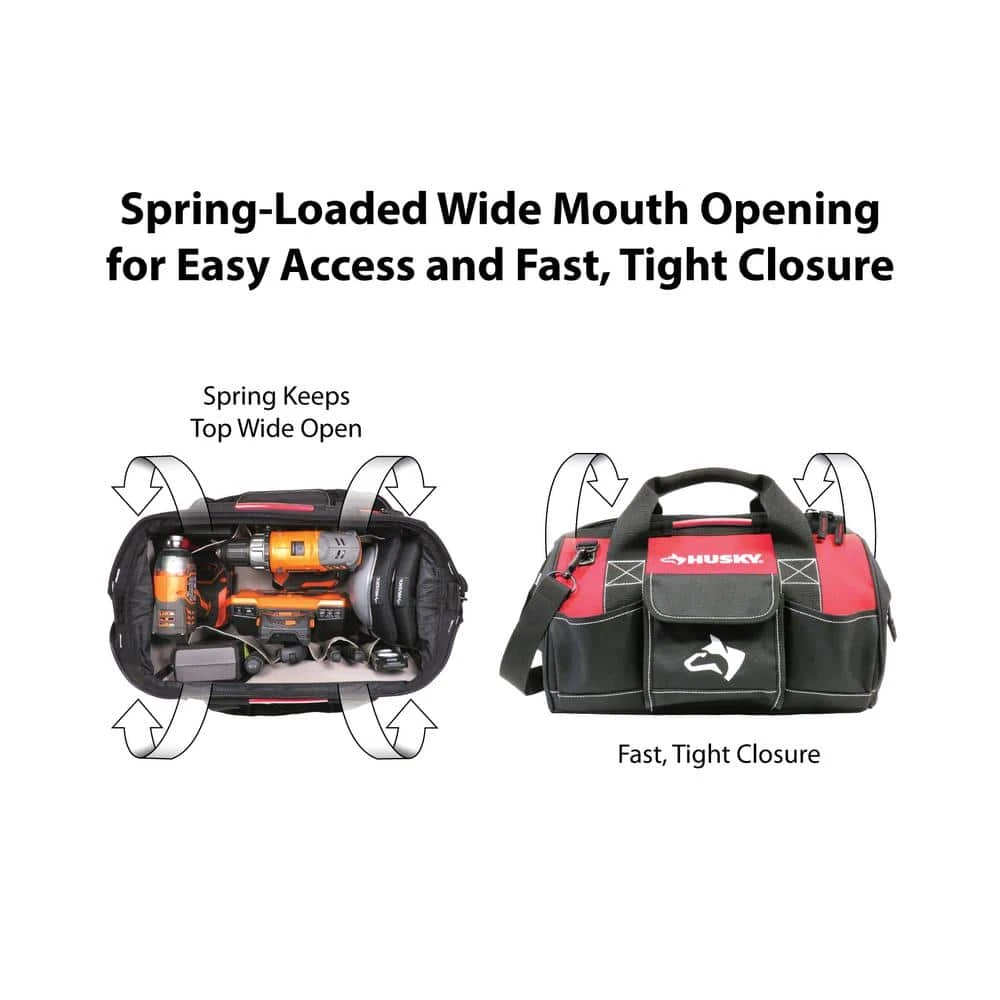 Husky 16 In. Spring-Loaded Tool Bag 11 Husky 16 In. Spring-Loaded Tool Bag - Image 11