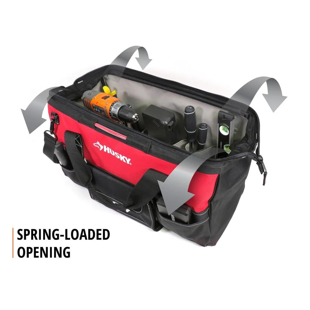 Husky 22 In. Spring-Loaded Tool Bag 1 Husky 22 In. Spring-Loaded Tool Bag