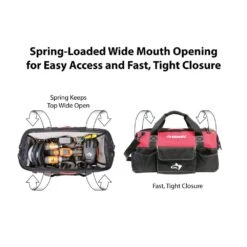 Husky 22 In. Spring-Loaded Tool Bag 23 Husky 22 In. Spring-Loaded Tool Bag -Husky Shop black red husky tool bags 1h 2220 slo 76 1000