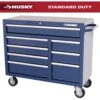 Husky Standard Duty 42 In. 8-Drawer Blue Rolling Tool Cabinet -Husky Shop blue husky tool cabinets h42tr8blu 64 1000