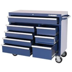 Husky Standard Duty 42 In. 8-Drawer Blue Rolling Tool Cabinet -Husky Shop blue husky tool cabinets h42tr8blu c3 1000