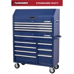 Husky Standard Duty 42 In. X 18 In. D 12-Drawer Blue Rolling Tool Chest Combo