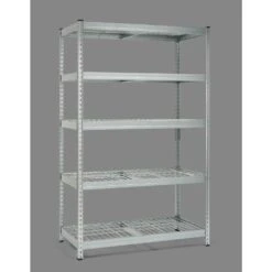 Husky 5-Tier Riveted Steel Garage Storage Shelving Unit In Silver (48 In. W X 78 In. H X 24 In. D) -Husky Shop gavanised husky freestanding shelving units 426007 c3 1000