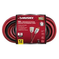 Husky 50 Ft. 12/3 Lighted Extension Cord -Husky Shop general purpose cords hw12350hbrl 1f 1000