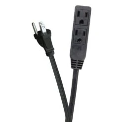 Husky 9 Ft. 16/3 Medium Duty Indoor/Outdoor Multi-Outlet Extension Cord, Black