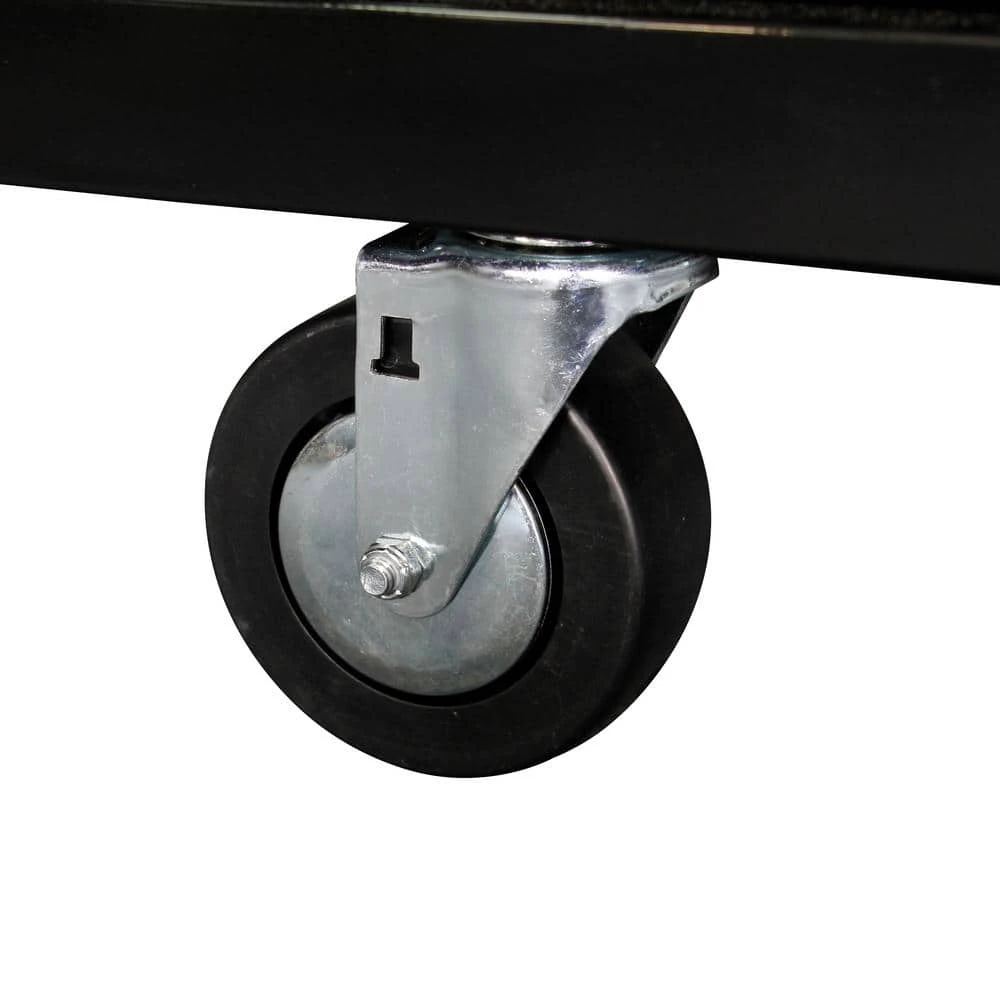 Husky 84 In. W 18 In. D 15-Drawer Mobile Workbench With Wood Top In Gloss Black 3 Husky 84 In. W 18 In. D 15-Drawer Mobile Workbench With Wood Top In Gloss Black - Image 3