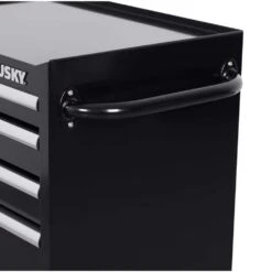 Husky Tool Storage 27 In. W X 18 In. D 5-Drawer Gloss Black Rolling Tool Cabinet -Husky Shop gloss black husky tool cabinets h27tr5blk c3 1000