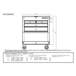 Husky 33 In. W 4-Drawer Mechanics Tool Utility Cart In Gloss Black -Husky Shop gloss black husky tool carts houc3304b10 a0 1000