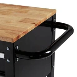 Husky Tool Storage 3-Drawer 36 In. W Standard Duty Gloss Black Rolling Tool Cart With Hardwood Top -Husky Shop gloss black husky tool carts houc3603b1qwk 31 1000