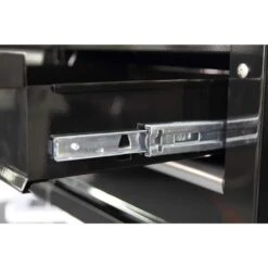 Husky Tool Storage 3-Drawer 36 In. W Standard Duty Gloss Black Rolling Tool Cart With Hardwood Top -Husky Shop gloss black husky tool carts houc3603b1qwk 44 1000