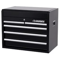 Husky Tool Storage 26 In. W X 16 In. D 5-Drawer Gloss Black Top Tool Chest -Husky Shop gloss black husky top tool chests h26ch5blk 1d 1000