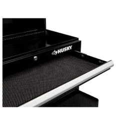 Husky 26 In. W X 12 In. D Standard Duty 4-Drawer Top Tool Chest In Gloss Black -Husky Shop gloss black husky top tool chests hkst98065bk 1f 1000