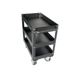 Husky 28 In. Wide 17 In. Deep 3 Tier Cart, Gloss Black -Husky Shop gloss black husky utility carts houc28a3b11 1f 1000