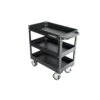 Husky 28 In. Wide 17 In. Deep 3 Tier Cart, Gloss Black -Husky Shop gloss black husky utility carts houc28a3b11 64 1000
