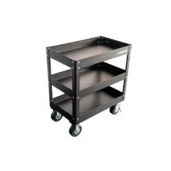 Husky 28 In. Wide 17 In. Deep 3 Tier Cart, Gloss Black -Husky Shop gloss black husky utility carts houc28a3b11 fa 1000