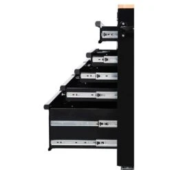 Husky 46 In. W X 18 In. D 9-Drawer Black Mobile Workbench Cabinet 21 Husky 46 In. W X 18 In. D 9-Drawer Black Mobile Workbench Cabinet -Husky Shop gloss black with silver trim husky mobile workbenches h46mwc9v18 44 1000