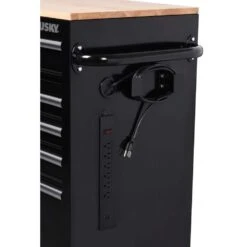 Husky 46 In. W X 18 In. D 9-Drawer Black Mobile Workbench Cabinet 22 Husky 46 In. W X 18 In. D 9-Drawer Black Mobile Workbench Cabinet -Husky Shop gloss black with silver trim husky mobile workbenches h46mwc9v18 fa 1000