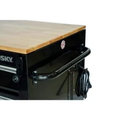 Husky 46 In. X 25 In. D 9-Drawer Mobile Workbench With Adjustable Height Wood Top In Gloss Black 28 Husky 46 In. X 25 In. D 9-Drawer Mobile Workbench With Adjustable Height Wood Top In Gloss Black -Husky Shop gloss black with silver trim husky mobile workbenches holc4609b11m d4 1000