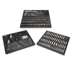 Husky 52 In W X 24.5 In. D Standard Duty 9-Drawer Workbench With 290-Piece Mechanics Tool Set In EVA Trays In Gloss Black 18 Husky 52 In W X 24.5 In. D Standard Duty 9-Drawer Workbench With 290-Piece Mechanics Tool Set In EVA Trays In Gloss Black -Husky Shop gloss black with silver trim husky mobile workbenches hotc5209b12mcmb 1d 1000