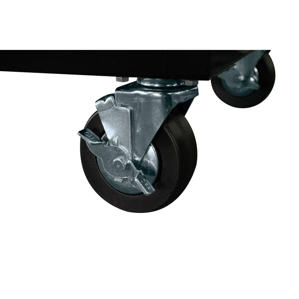 Husky 52 In. W X 24.5 In. D 9-Drawer Standard Duty Mobile Workbench Tool Chest With Solid Work Top And Pegboard In Gloss Black 8 Husky 52 In. W X 24.5 In. D 9-Drawer Standard Duty Mobile Workbench Tool Chest With Solid Work Top And Pegboard In Gloss Black - Image 8