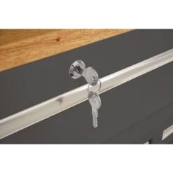 Husky 46 In. W X 25 In. D 9-Drawer Gloss Gray Mobile Workbench -Husky Shop gloss gray husky mobile workbenches hotc4609b46m 1d 1000