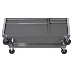 Husky Tool Storage 52 In. W X 25 In. D Standard Duty Gloss Gray Mobile Workbench Tool Chest -Husky Shop gloss gray with silver trim husky mobile workbenches h52mwc10gry 77 1000