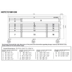 Husky Tool Storage 72 In. W X 21 In. D Standard Duty Gloss Red Mobile Workbench Tool Chest -Husky Shop gloss red husky mobile workbenches hotc7218b21m 40 1000