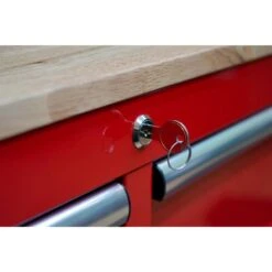 Husky 46 In. W X 18 In. D Standard Duty 5-Drawer Rolling Utility Tool Cart In Gloss Red -Husky Shop gloss red husky tool carts houc4605b21m fa 1000