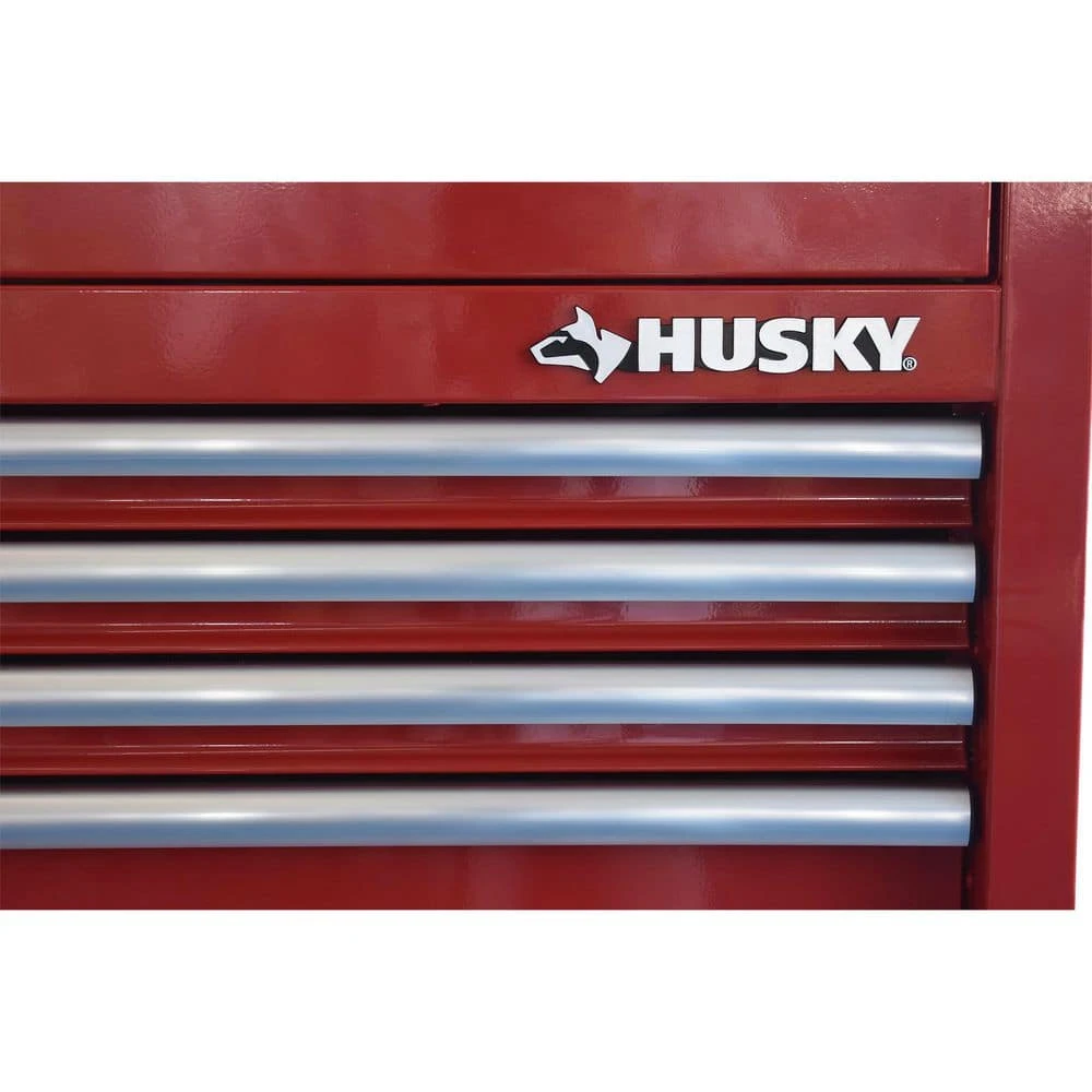 Husky 42 In. 12-Drawer 24.5 In. Deep Tool Chest/Rolling Cab Set Gross Red 2 Husky 42 In. 12-Drawer 24.5 In. Deep Tool Chest/Rolling Cab Set Gross Red - Image 2
