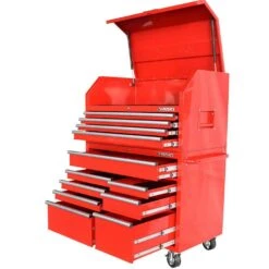 Husky 42 In. 12-Drawer 24.5 In. Deep Tool Chest/Rolling Cab Set Gross Red 24 Husky 42 In. 12-Drawer 24.5 In. Deep Tool Chest/Rolling Cab Set Gross Red -Husky Shop gloss red husky tool chest combos hotc4212b21s fa 1000
