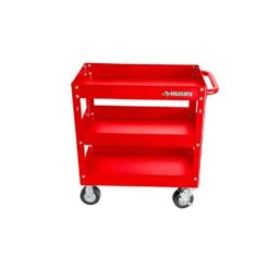 Husky 28 In. 3 Tier Cart, Gloss Red -Husky Shop gloss red husky utility carts houc28a3b21 c3 1000