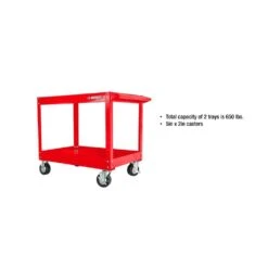 Husky 36 In. 2 Tier Cart, Gloss Red -Husky Shop gloss red husky utility carts houc36a2b21 31 1000