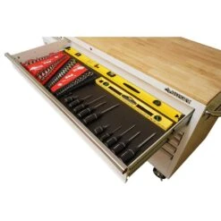 Husky Tool Storage 72 In. W Standard Duty Gloss White Mobile Workbench Tool Chest -Husky Shop gloss white with silver trim husky mobile workbenches hotc7218bj1m 77 1000