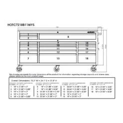 Husky 72 In. W X 24 In. D 18-Drawer Standard Duty Mobile Workbench Tool Chest With Solid Wood Top And Pegboard In Gloss White -Husky Shop gloss white with silver trim husky mobile workbenches hotc7218bj2m 40 1000