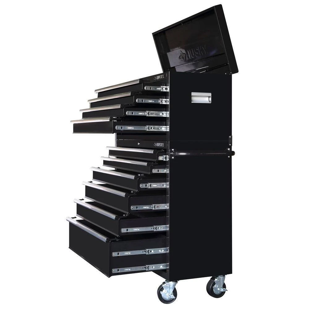 Husky 40 In. 10-Drawer Tool Chest And Rolling Tool Cabinet Set, Black 4 Husky 40 In. 10-Drawer Tool Chest And Rolling Tool Cabinet Set, Black - Image 4