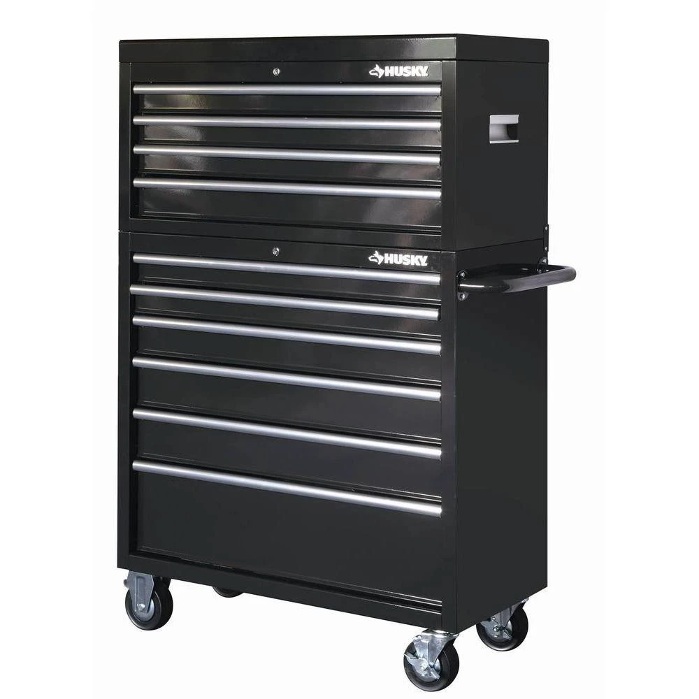 Husky 40 In. 10-Drawer Tool Chest And Rolling Tool Cabinet Set, Black 5 Husky 40 In. 10-Drawer Tool Chest And Rolling Tool Cabinet Set, Black - Image 5