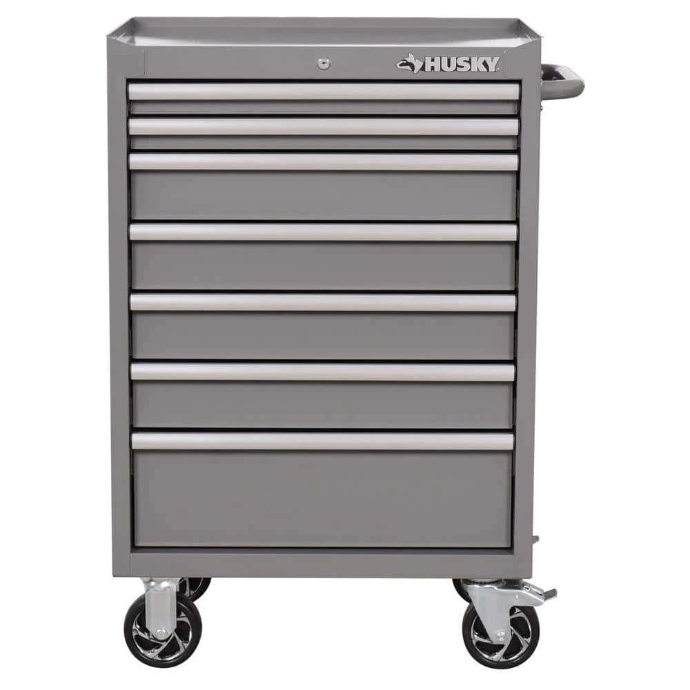 Husky Standard-Duty 27 In. 7-Drawer Gray Rolling Tool Cabinet 3 Husky Standard-Duty 27 In. 7-Drawer Gray Rolling Tool Cabinet - Image 3