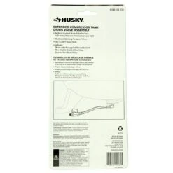 Husky Extended Tank Drain Valve Assembly -Husky Shop husky air compressor parts 072 0023h 1f 1000