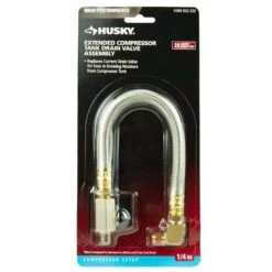 Husky Extended Tank Drain Valve Assembly -Husky Shop husky air compressor parts 072 0023h 4f 1000
