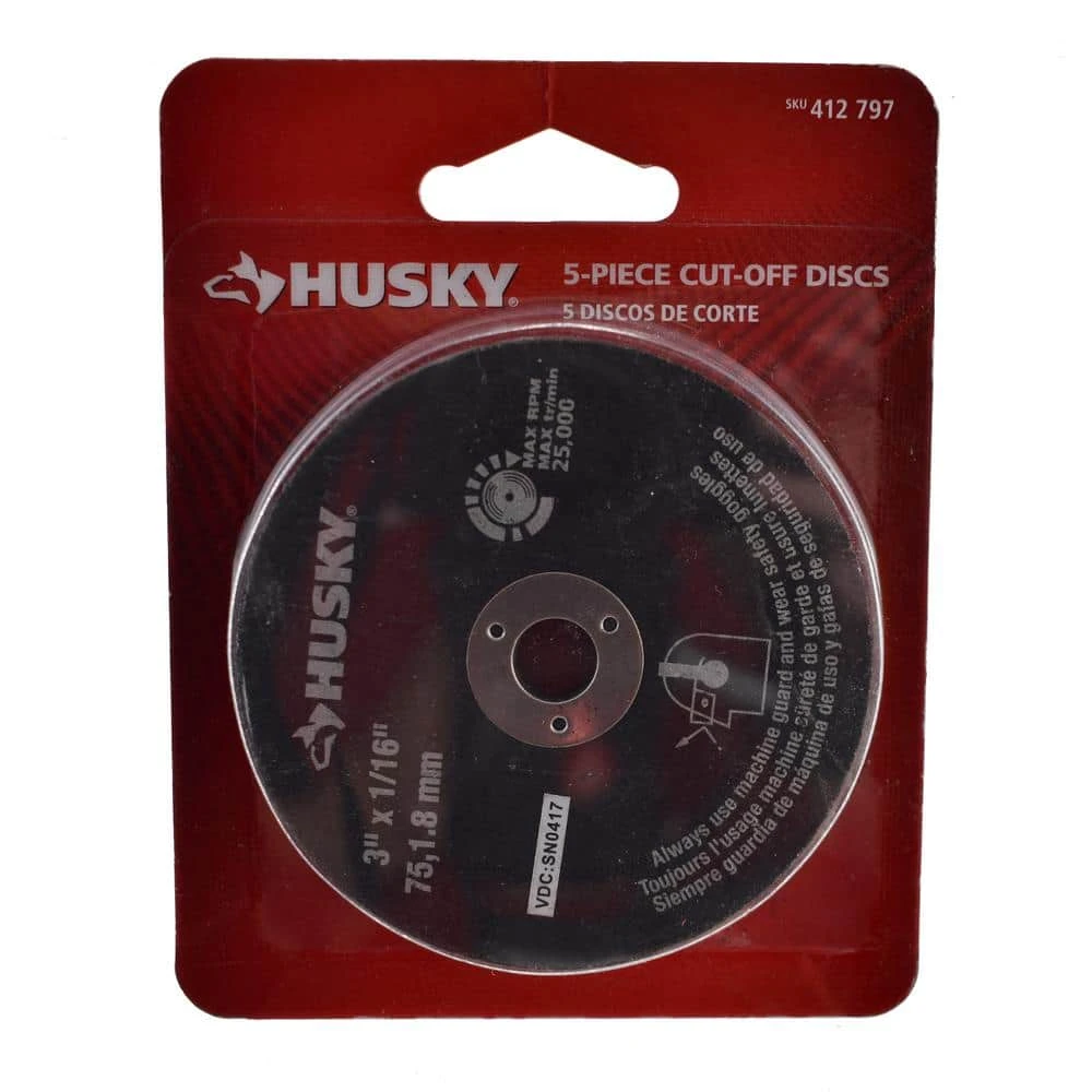 Husky Replacement Discs For Air Powered Cut-Off Tools (5-Pack) 4 Husky Replacement Discs For Air Powered Cut-Off Tools (5-Pack) - Image 4