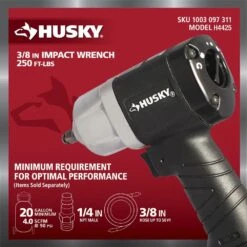 Husky 250 Ft./lbs. 3/8 In. Impact Wrench -Husky Shop husky air impact wrenches h4425 77 1000