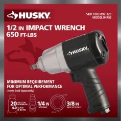 Husky 650 Ft./lbs. 1/2 In. Impact Wrench -Husky Shop husky air impact wrenches h4455 66 1000
