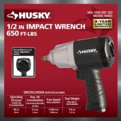 Husky 650 Ft./lbs. 1/2 In. Impact Wrench -Husky Shop husky air impact wrenches h4455 a0 1000