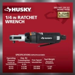 Husky 1/4 In. Ratchet Wrench -Husky Shop husky air ratchet wrenches h4150 1d 1000