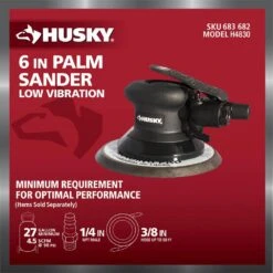 Husky 6 In. Low Vibration Palm Sander -Husky Shop husky air sanders polishers h4830 c3 1000