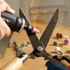 Husky Aluminum Oxide Grinding Stone Set (10-Piece) -Husky Shop husky air tool accessory kits hda12100 77 1000