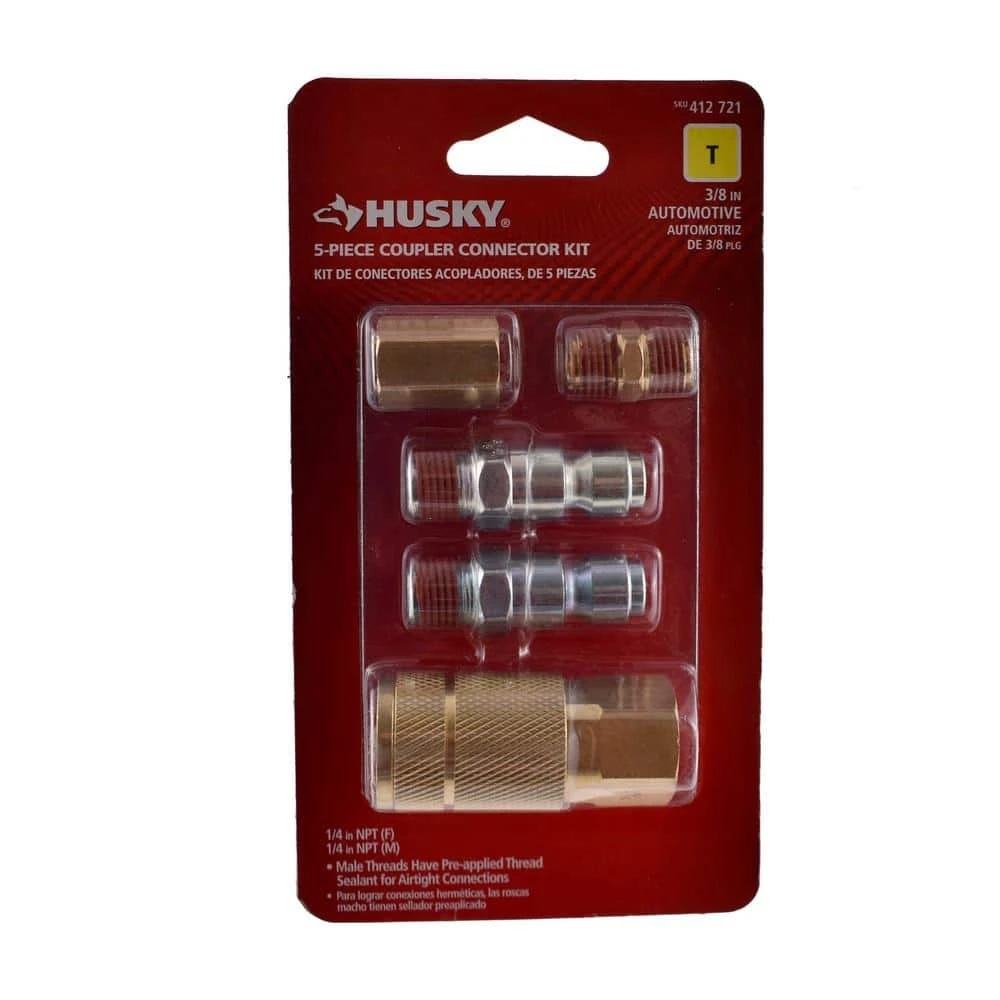 Husky 5-Piece 3/8 In. Automotive-Style Quick-Connector Kit 2 Husky 5-Piece 3/8 In. Automotive-Style Quick-Connector Kit - Image 2
