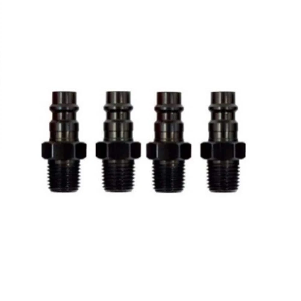 Husky 1/4 In. High Flow Aluminum Male Plugs (4-Pack) 1 Husky 1/4 In. High Flow Aluminum Male Plugs (4-Pack)