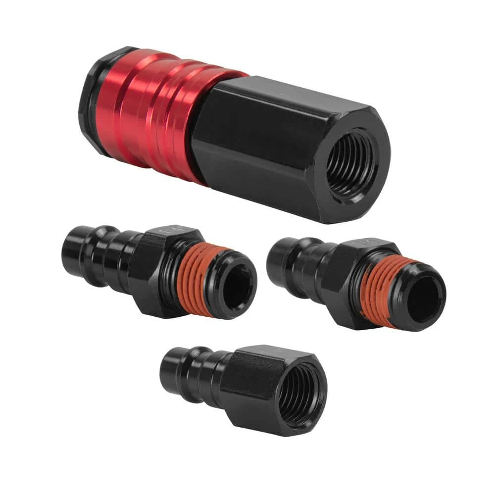 Husky High Flow Aluminum Coupler Plug Set 3 Husky High Flow Aluminum Coupler Plug Set - Image 3
