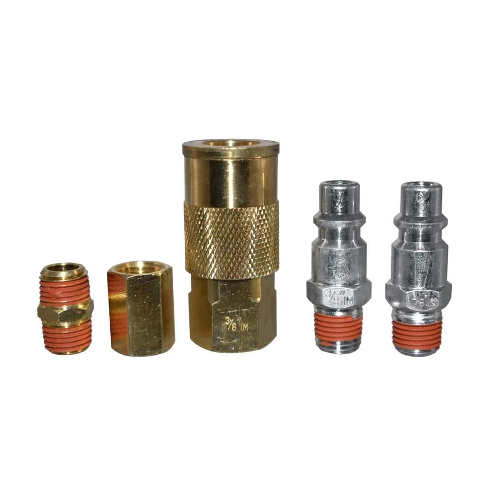 Husky 3/8 In. Industrial Style Quick-Connector Kit (5-Piece) 1 Husky 3/8 In. Industrial Style Quick-Connector Kit (5-Piece)